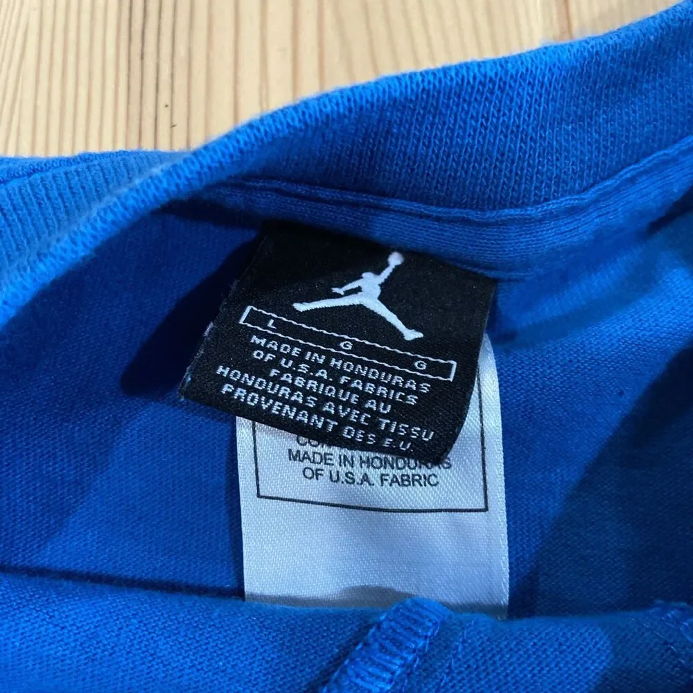 Vintage Y2K Nike Air Jordan Short Sleeve T Shirt Men’s Size Large Blue Flight